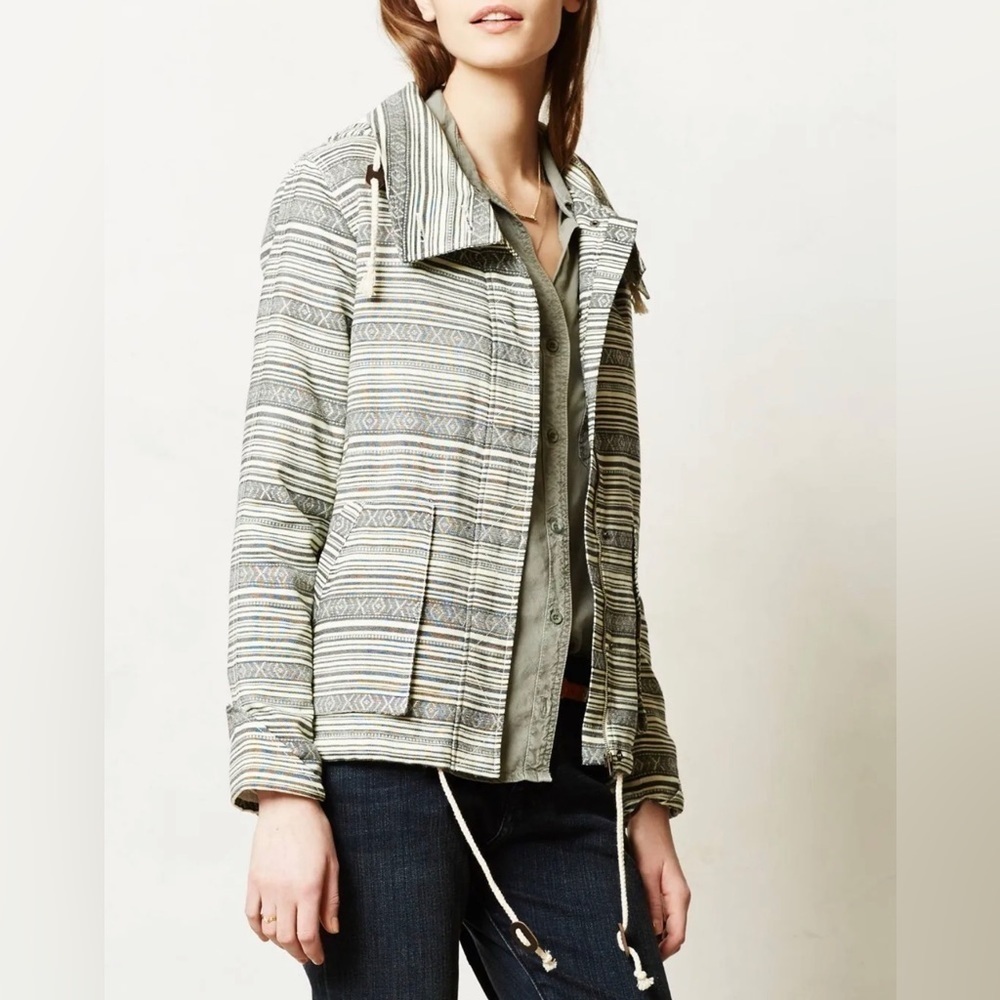 Anthropologie Capulet Fieldwalk Anorak Tribal Hooded Jacket